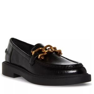 NEW! Steve Madden Black Leather Karmine Loafer - Size 6.5